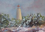 Snow on Lynde Point Lighthouse #2